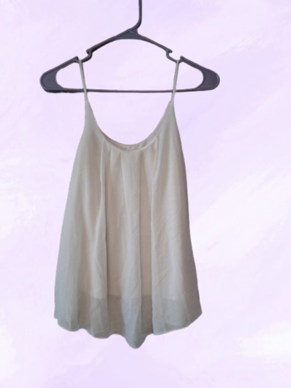 JJ Perfection flowy tank sleeveless beachy vacation top in white size small.
